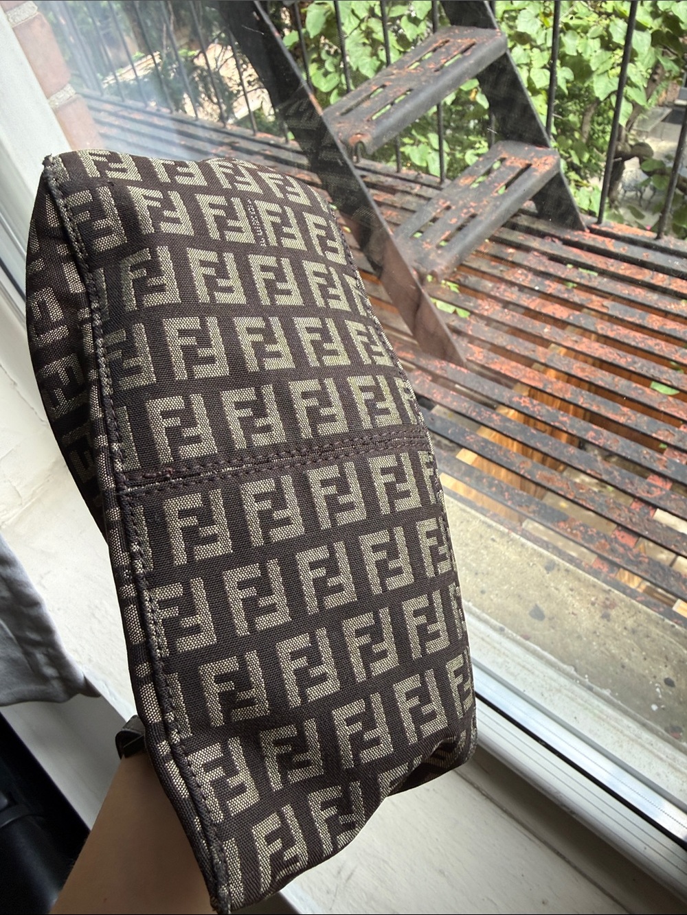 Fendi Brown FF Logo Mini Mama Baguette Shoulder Bag - Picture 8 of 8